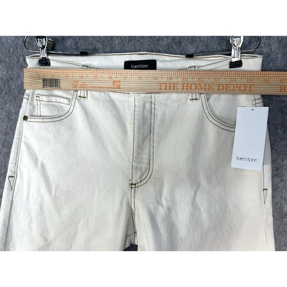 Karen Kane Super Bloom Cropped Women's Jeans Natural Almond Size 10 - Picture 9 of 10